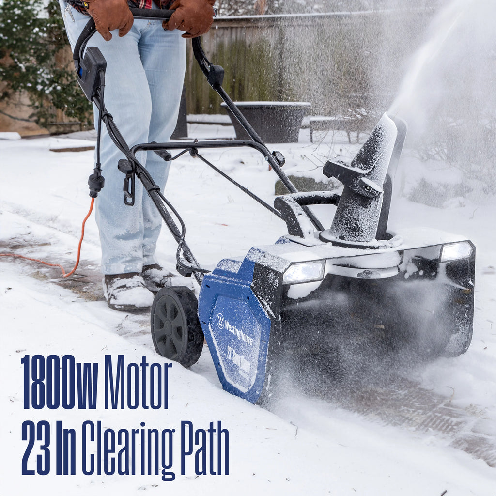 23" 15A Corded Electric Snow Blower with LED Lights Y981467