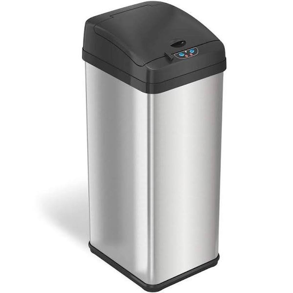 13 Gallon Stainless Steel Sensor Trash Can T38858