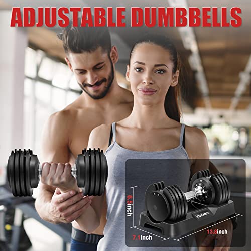 Adjustable 25lb/55lb Dumbbell Set L579