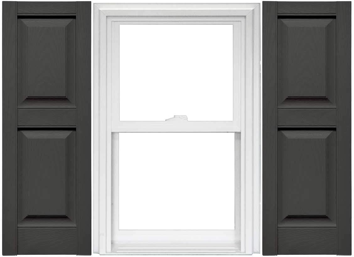Raised Panel Vinyl Shutters 1 Pair 14.75 x 59 Classic Blue T7503