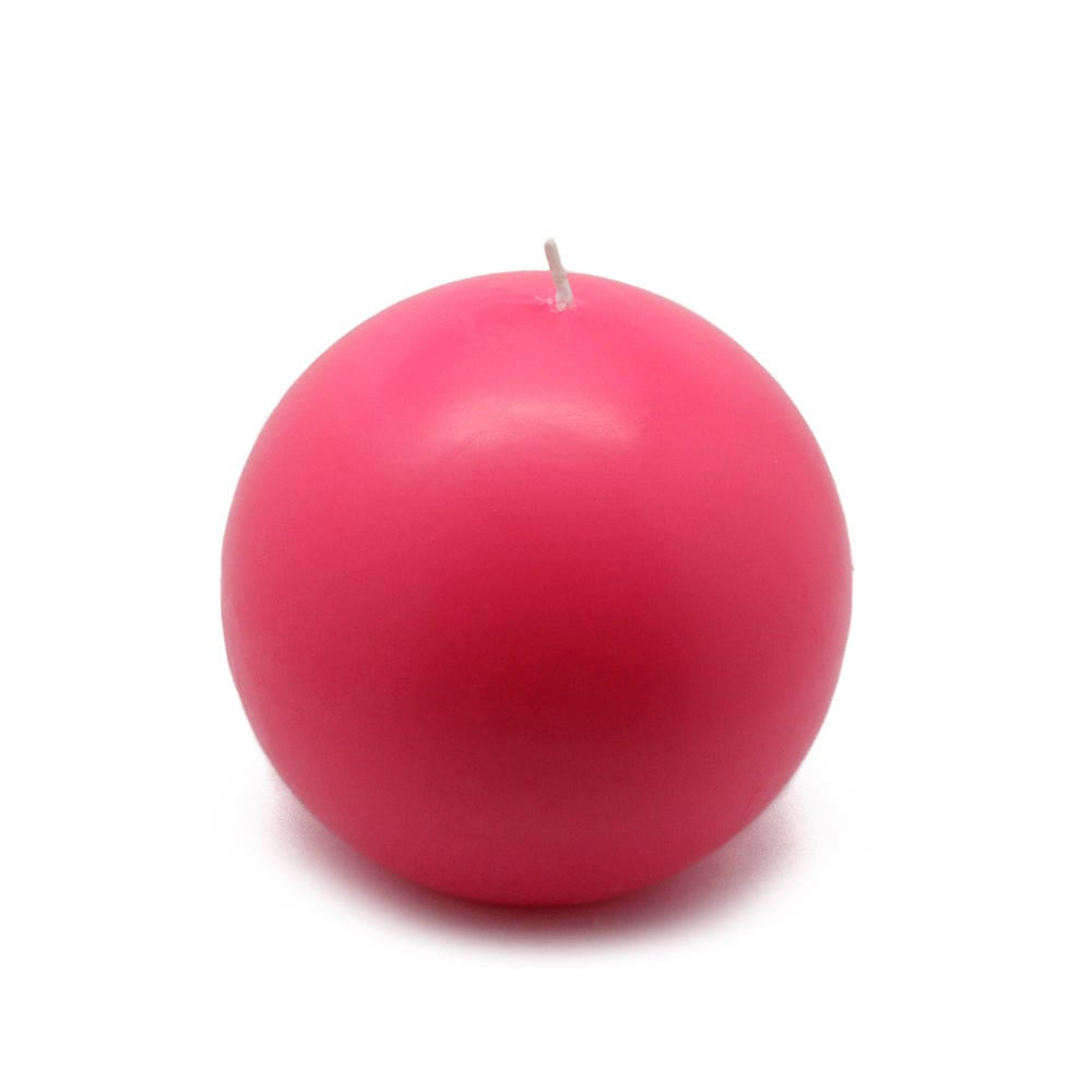 Hot Pink 4 inch Ball Candles V5078