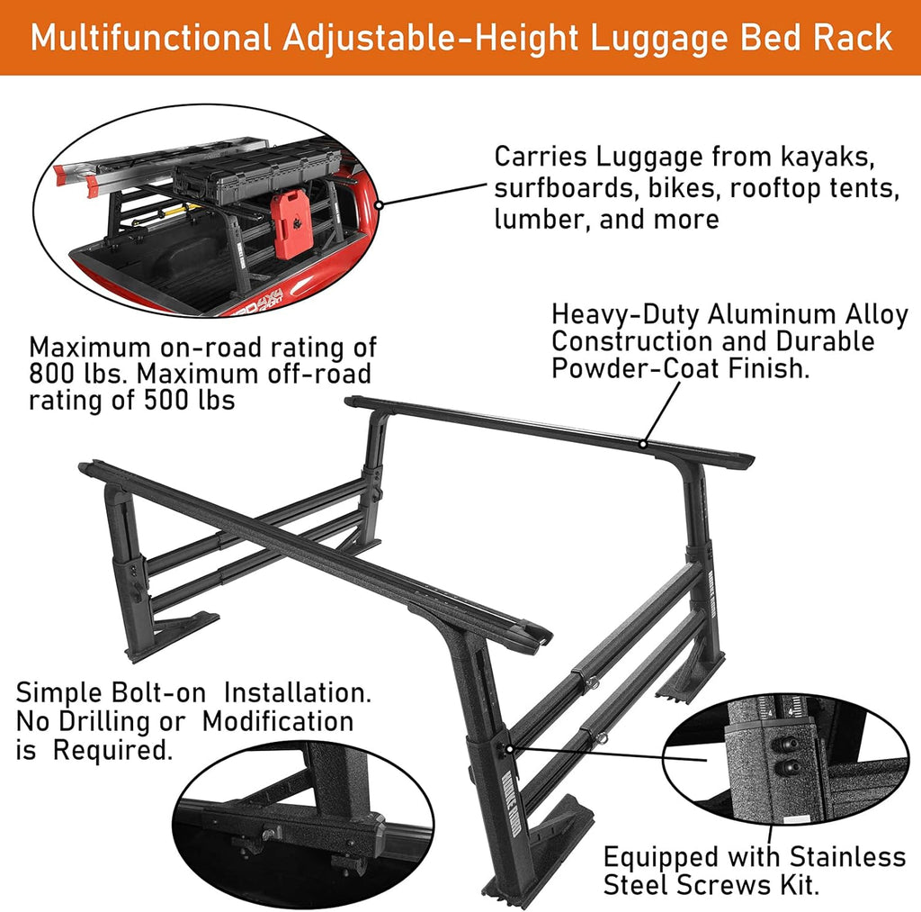 Extendable Aluminum Truck Bed Cargo Rack B8995