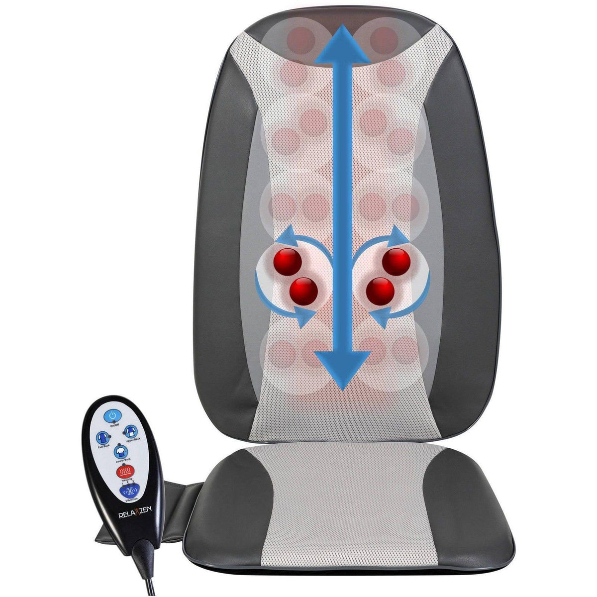 Gray Full Back Shiatsu Massage Cushion L51388