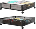 2 Pack Metal Underbed Storage Drawer with Wheels I34995