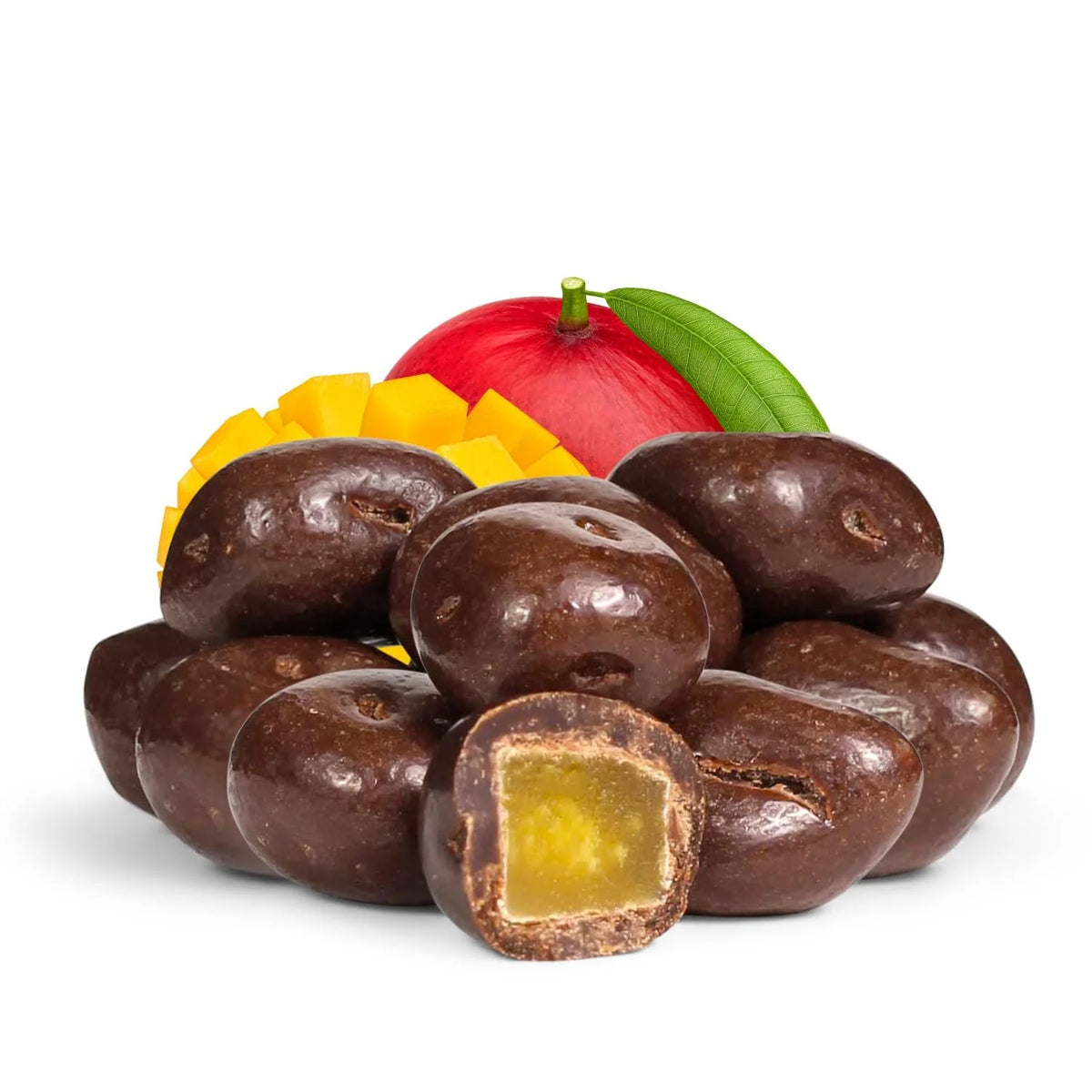 Milk Chocolate Covered Dried Mango 5 Lbs Bulk Bag G595