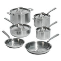10 Pc Stainless Steel Pot Pan Set J219254