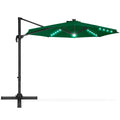 10ft LED Cantilever Offset Hanging Patio Umbrella U5205