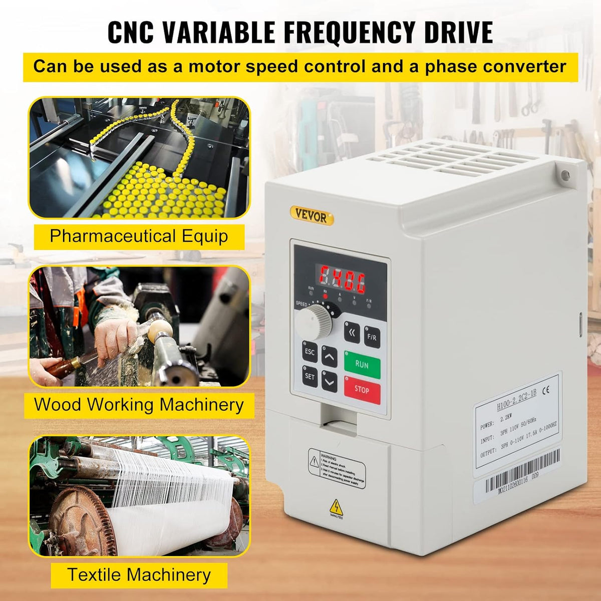 2.2KW 110V 3HP Variable Frequency Drive W33701