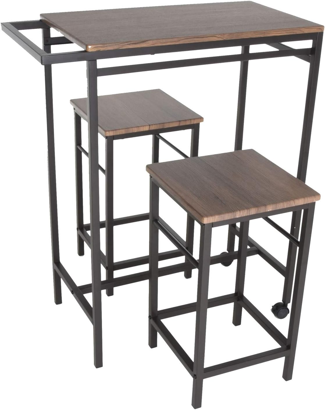 3 Piece Pub Table Set with 2 Stools U899039