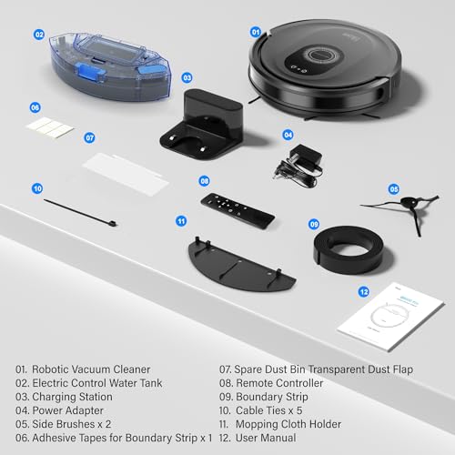 5000Pa Robot Vacuum and Mop Combo with Self-Charge I23550