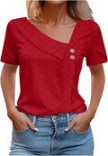 V Neck Short Sleeve Tunic Tops J83623