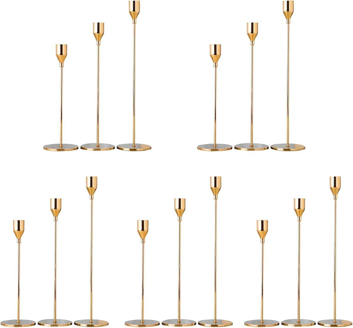 Black Taper Candle Holders Set of 3 H660