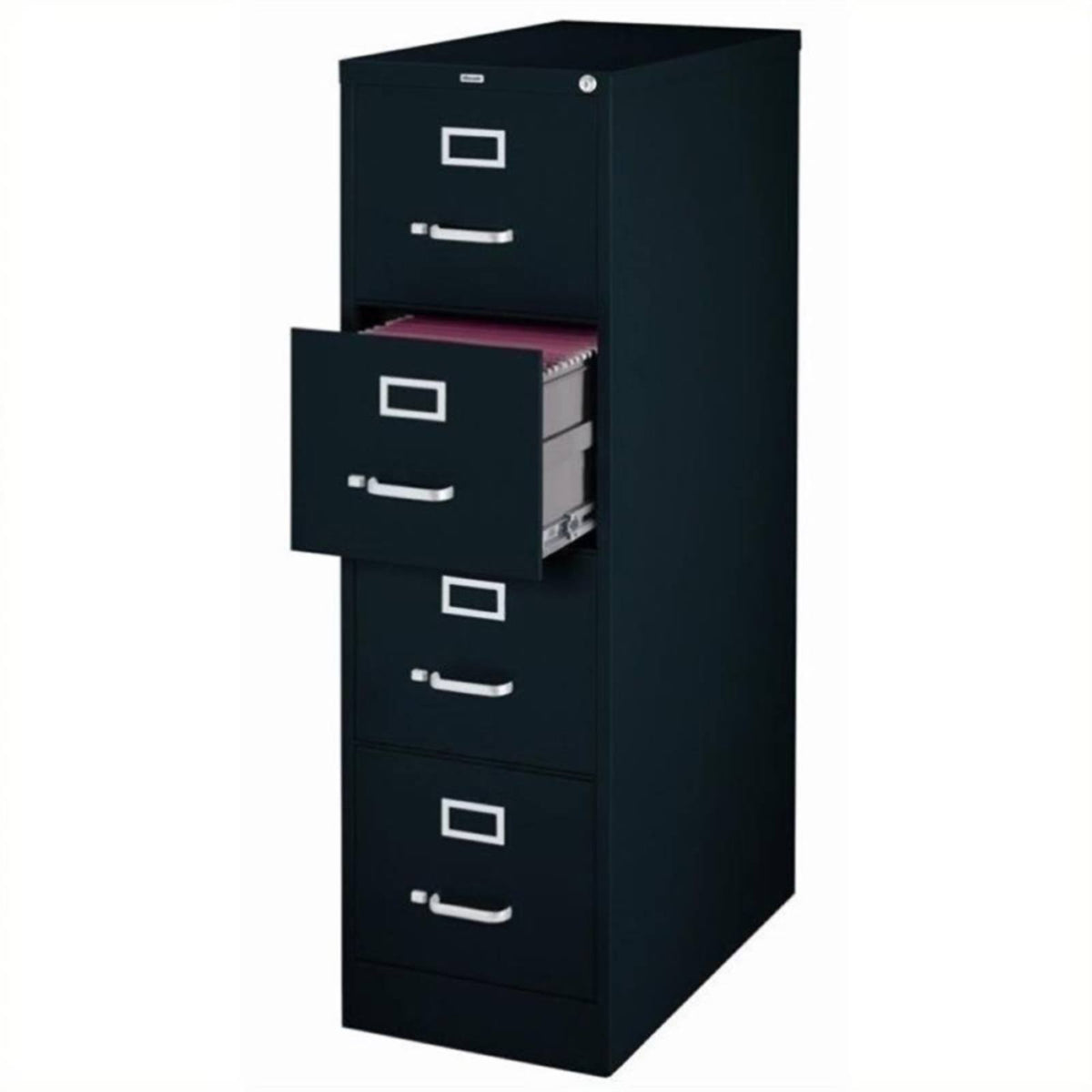 4 Drawer Letter File Cabinet in Black U666321