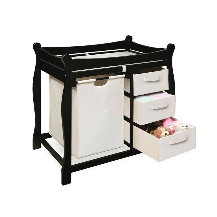 White Changing Table with Hamper and Baskets P843892