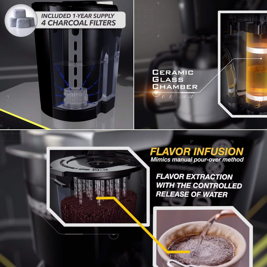 3-in-1 Coffee System with Reusable Cup and Stainless-Steel Carafe T15731