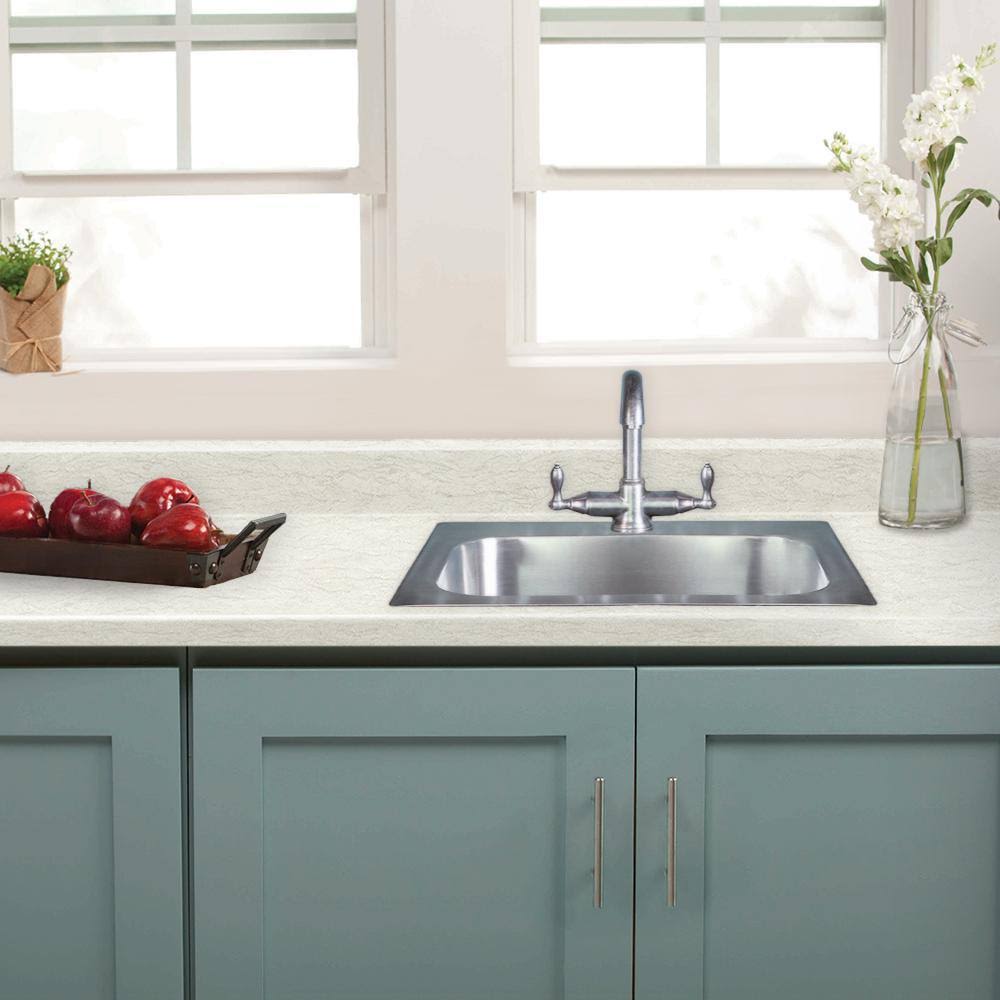 White Laminate Countertop with Backsplash H16624