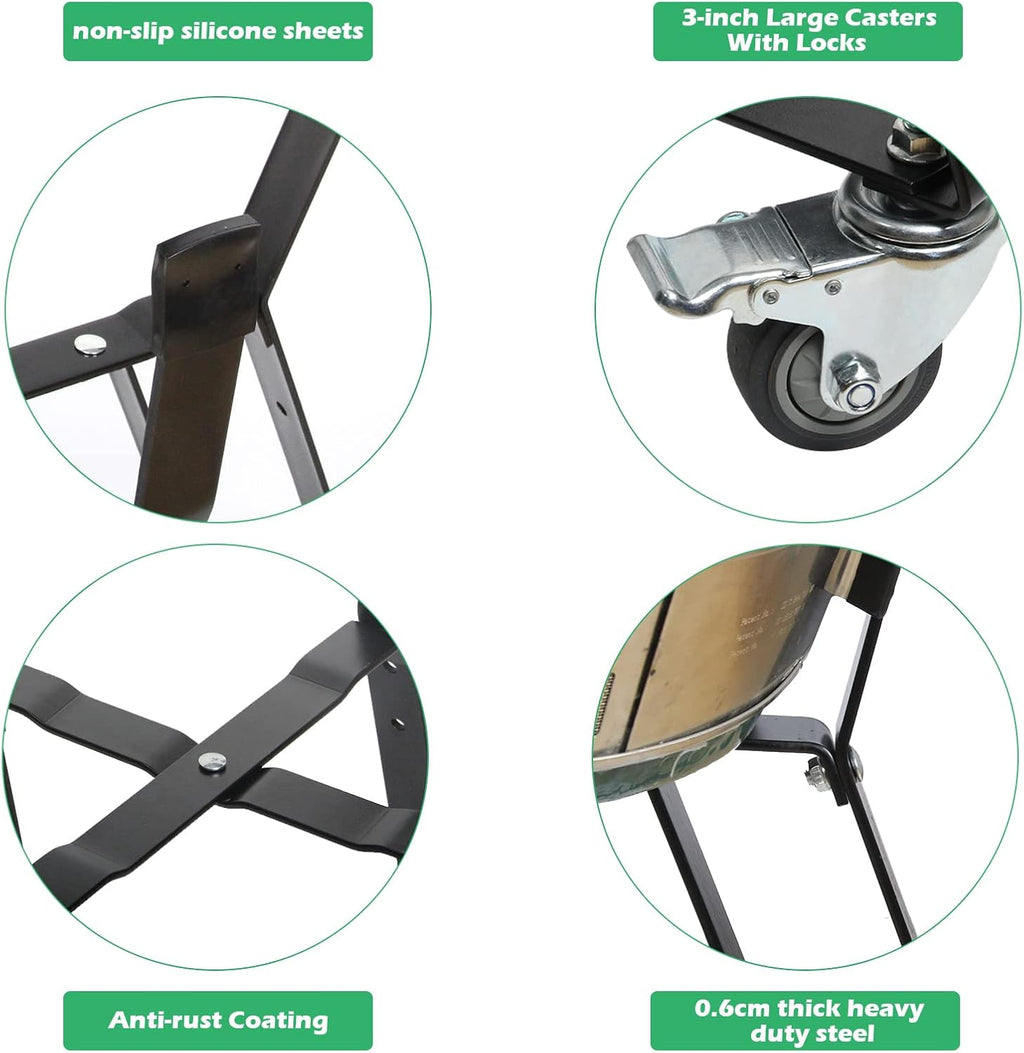 Rolling Cart for Big Green Egg with Locking Caster Wheels R981017