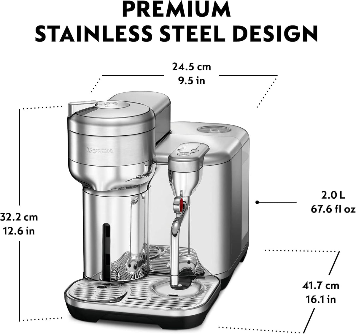 Brushed Stainless Steel Coffee and Espresso Maker Z235