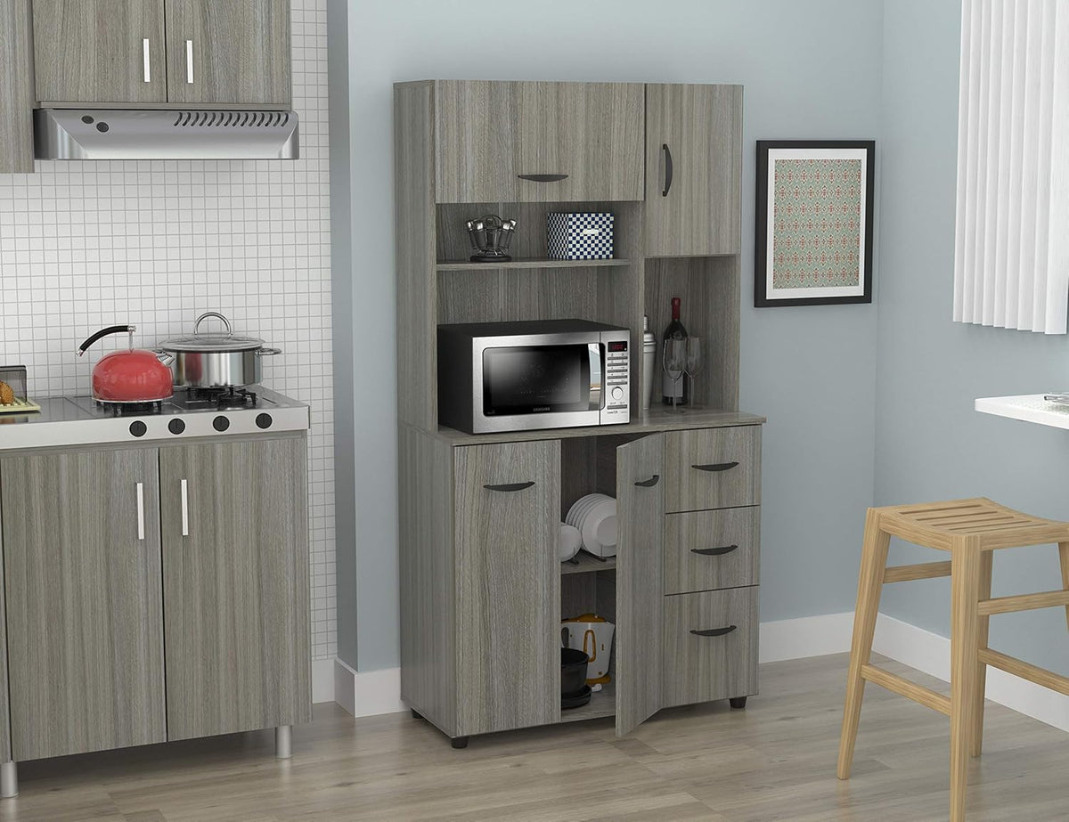 Smoke Oak Microwave Storage Cabinet D624589