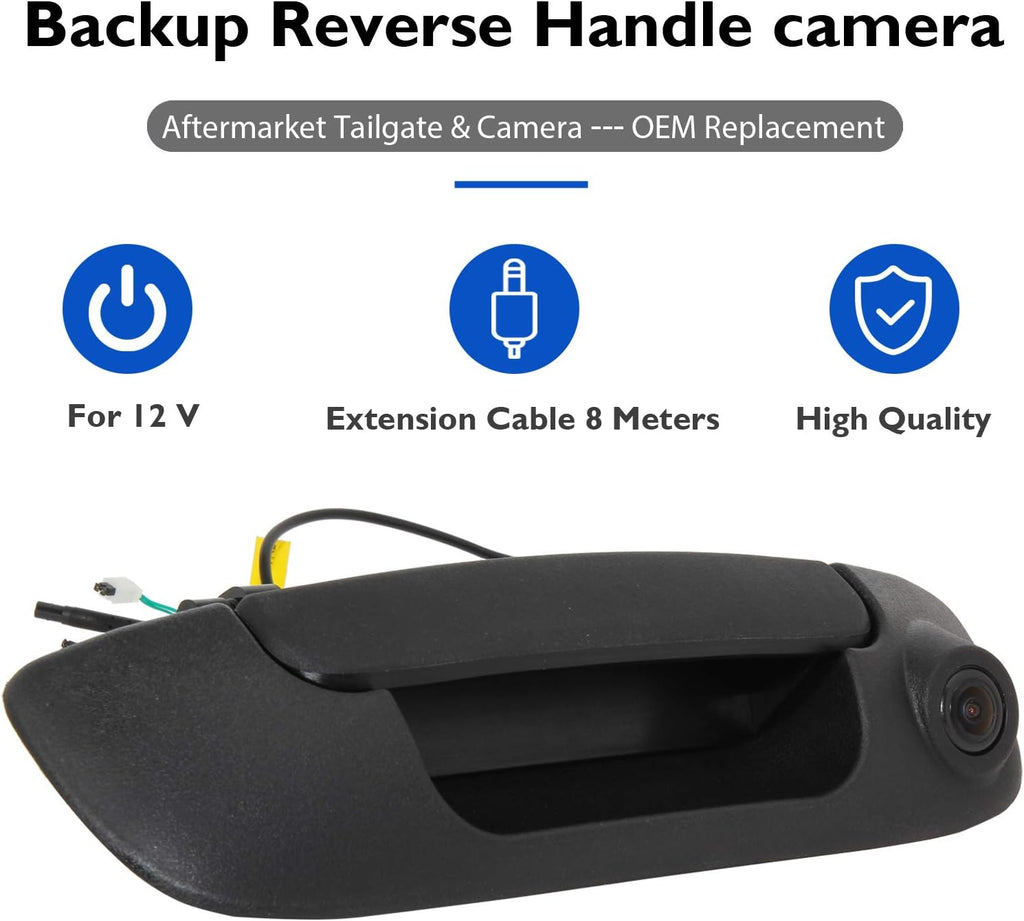 Tailgate Handle with Backup Camera Black I615