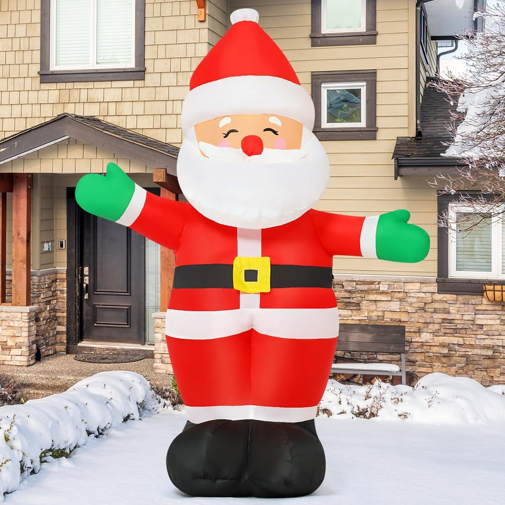 5 FT Christmas Inflatables Santa Claus Outdoor Decorations Blow Up Yard Standing Santa with Built-in LEDs L513