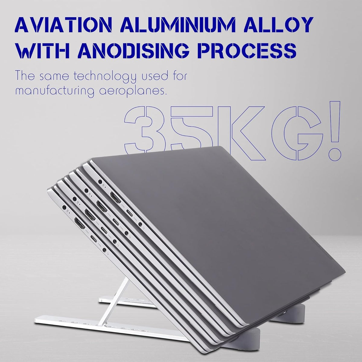 Adjustable Aluminium Alloy Laptop Stand for 10-16" Laptops K45404