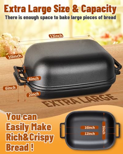 9.5QT Pre-Seasoned Oval Cast Iron Dutch Oven with Lid I192989