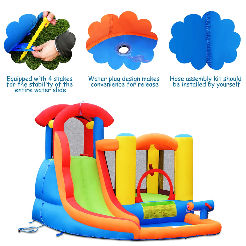 Inflatable Bounce House Water Slide with Splash Pool W381