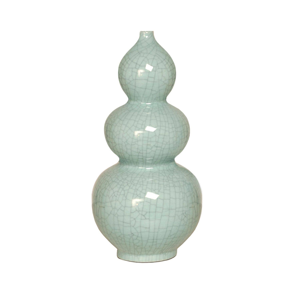 Celadon Crackle Triple Gourd Vase D8427