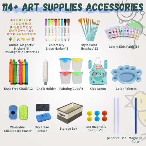 Adjustable Wooden Double Sided Magnetic Art Easel W22056