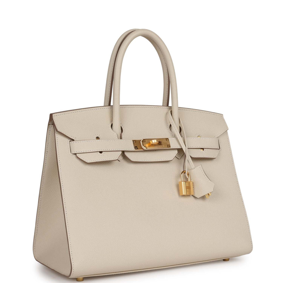 Pre-owned 30 Craie Epsom Handbag K72408