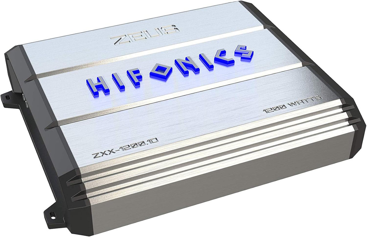 Silver Class D Car Audio Amplifier, 1200-Watt, 1 Ohm Stable E446977