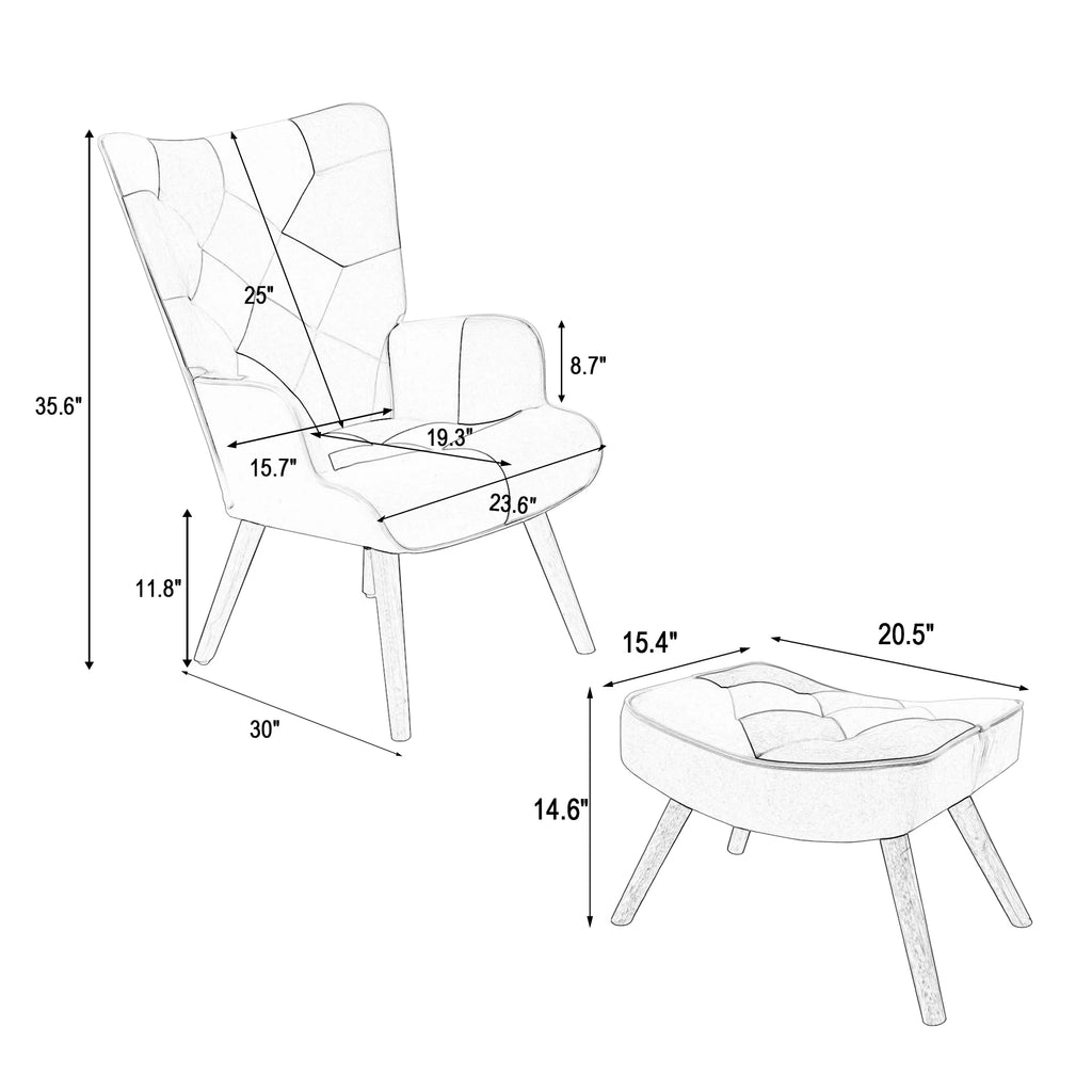 Accent Chair with Ottoman M720990