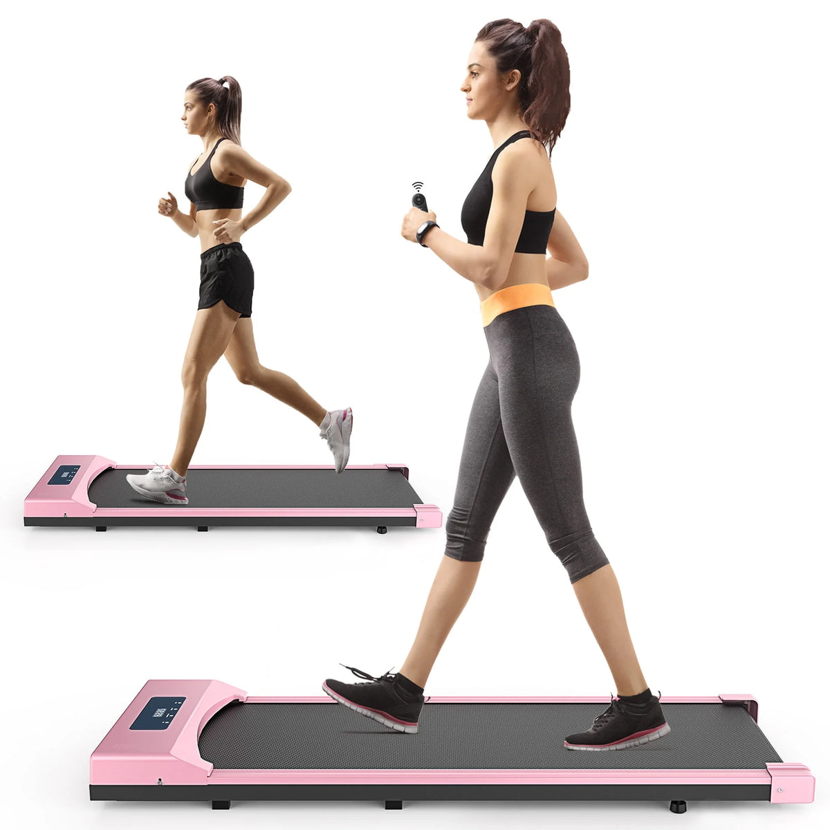 2.5Hp Portable Walking Pad with LED Display and Remote Control O37160