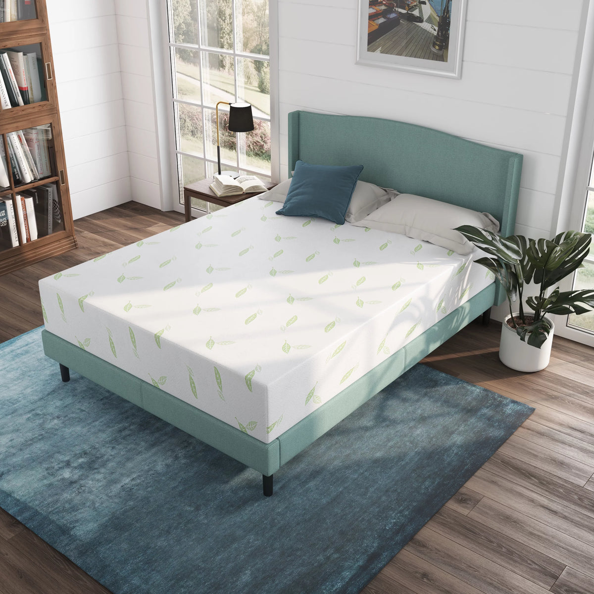 Queen Size Green Tea Infused Memory Foam Mattress D59011