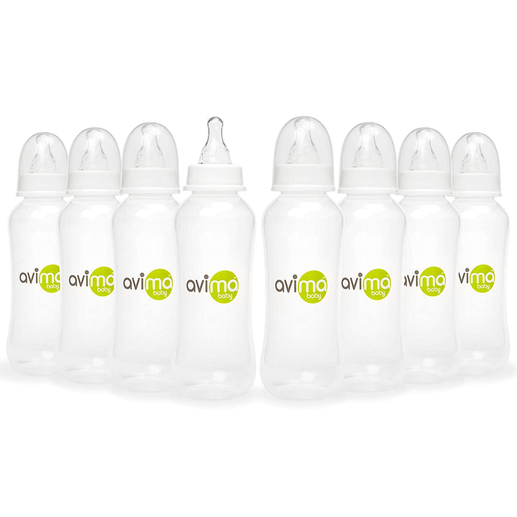 10 oz Anti Colic Baby Bottles, BPA Free, Standard Neck, Medium Flow Nipples (Set of 8) T956972