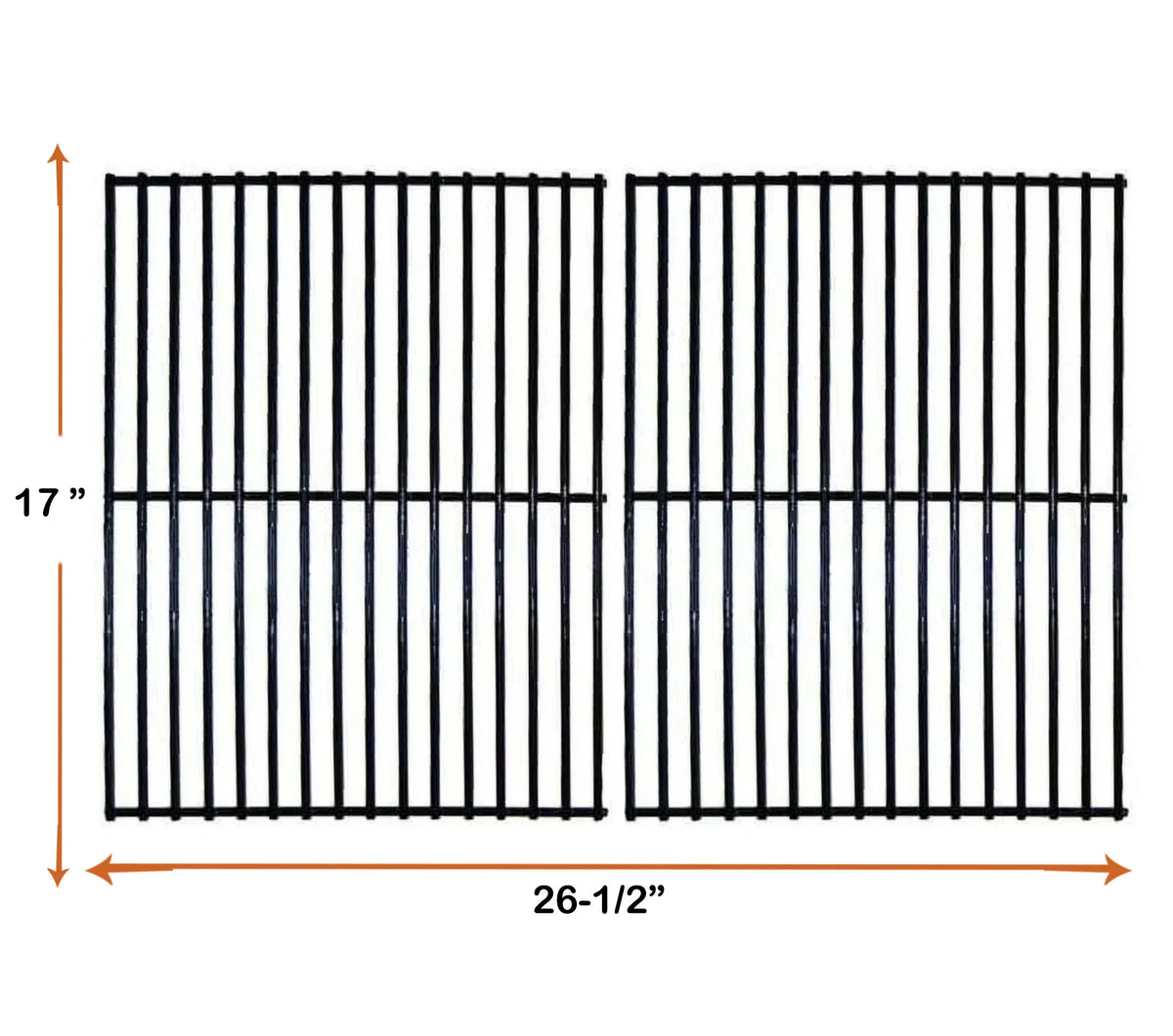 Set of Two 17 inch Grill Cooking Grates Replacement Parts for Gas Grills N315