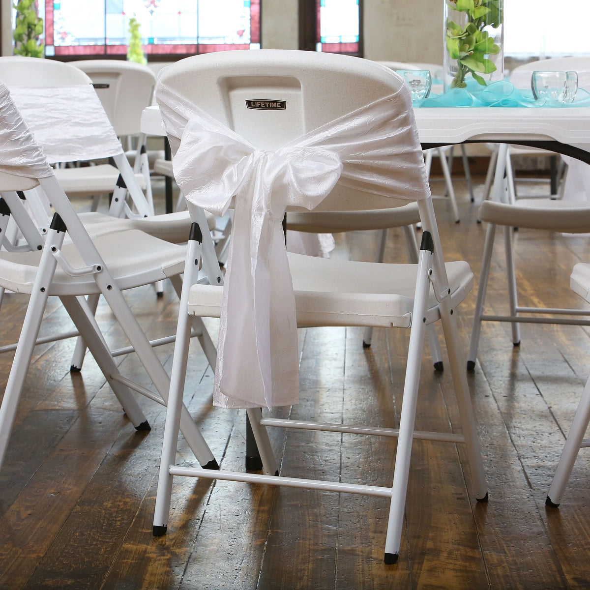 White Folding Chair Set of 4 T610774