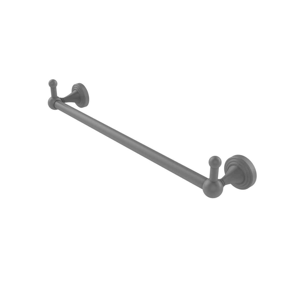 18 inch Towel Bar Integrated Hooks Matte Gray E951766