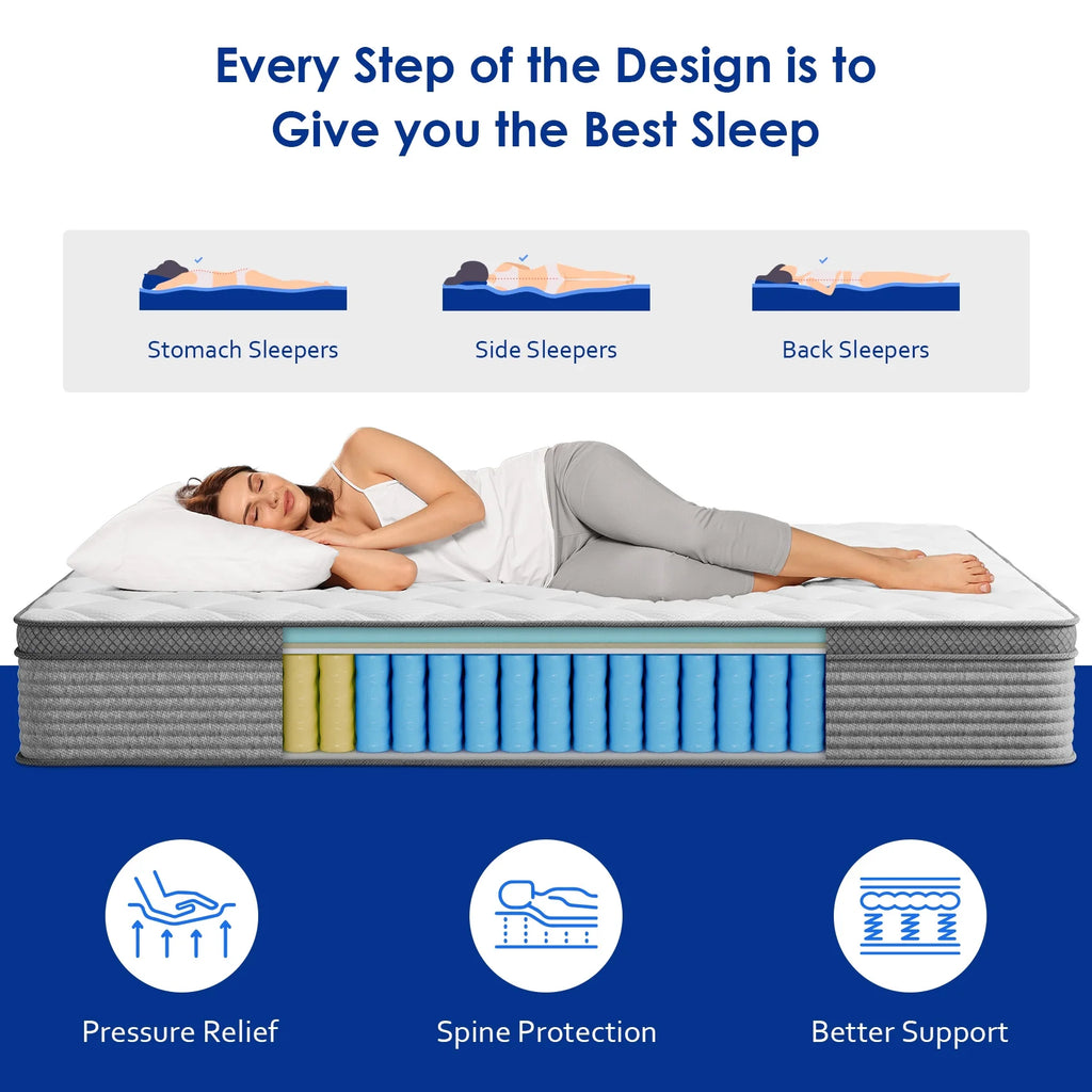 Full 10 inch Gel Memory Foam Hybrid Mattress H91248