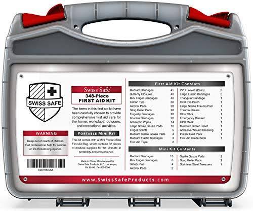 2-in-1 First Aid Kit 348-piece Double-Sided Hardcase Y4225