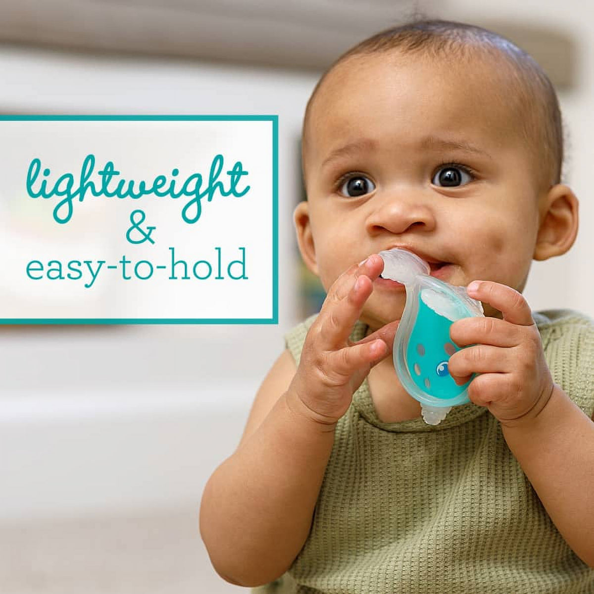 Teal Narwhal Baby Teether & Massager C47863