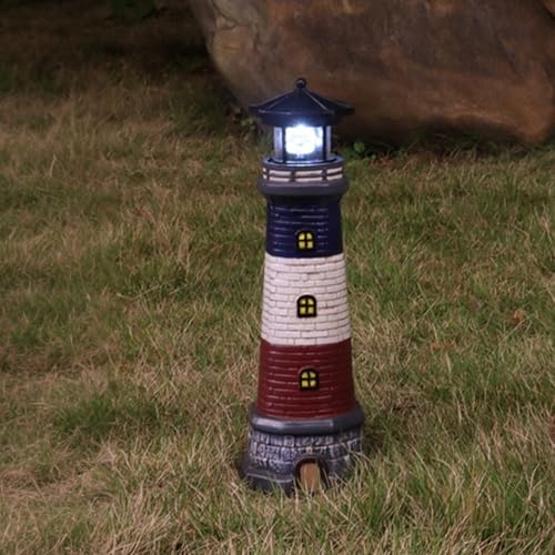 15" Waterproof Resin Lighthouse Solar Light V88860