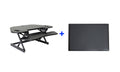 46x22 Height Adjustable Corner Standing Desk Converter with Anti Fatigue Mat Y7609