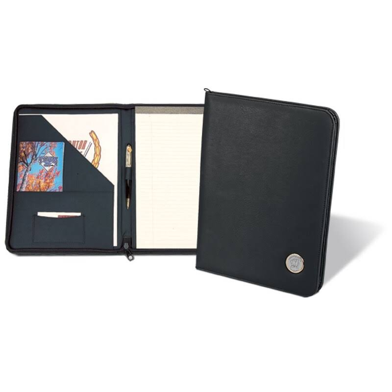 Silver Zippered Writing Portfolio T43547