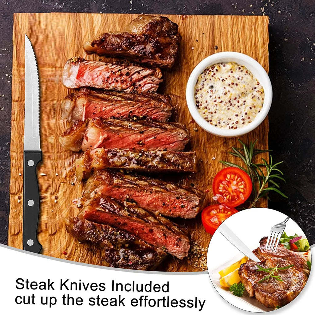 49-Piece Stainless Steel Silverware Set with Organizer M430