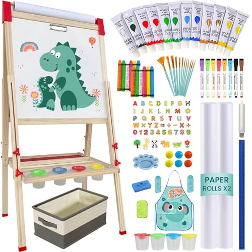 Adjustable Wooden Double Sided Magnetic Art Easel W22056
