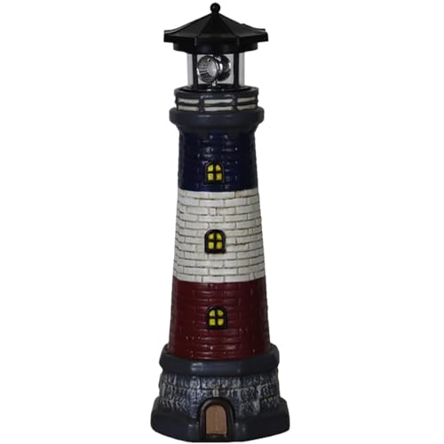 15" Waterproof Resin Lighthouse Solar Light V88860