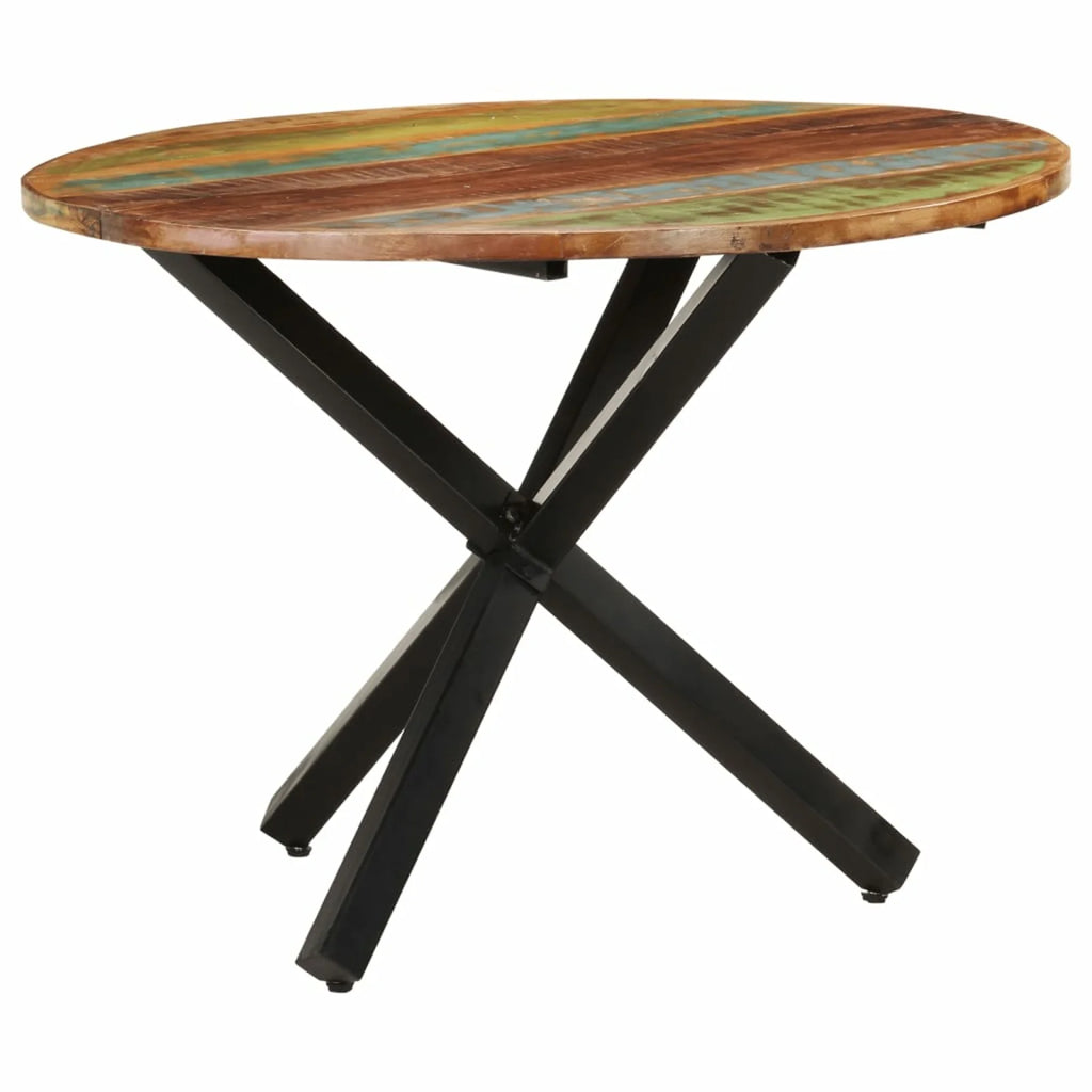 Round Solid Reclaimed Wood Dining Table D255