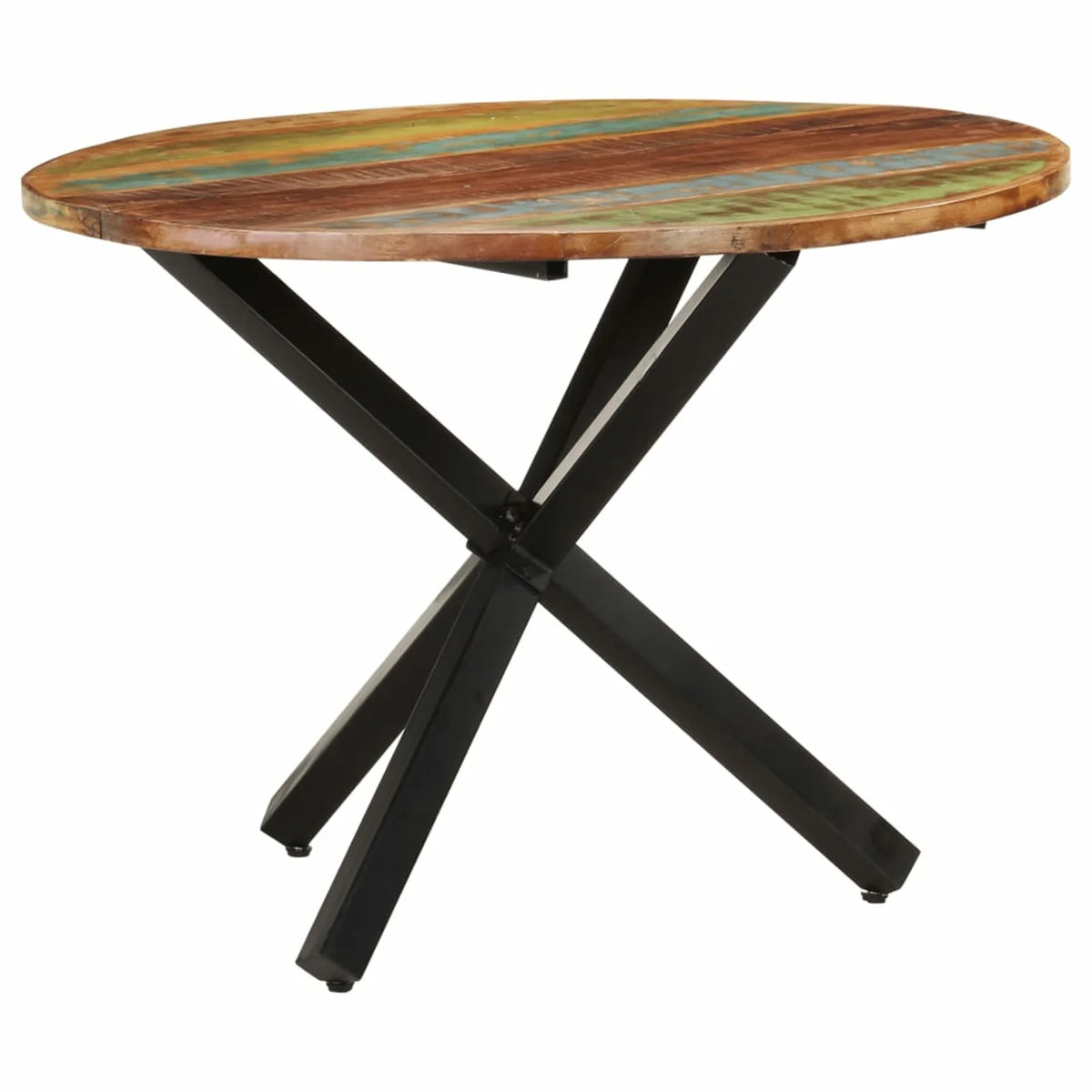 Round Solid Reclaimed Wood Dining Table D255